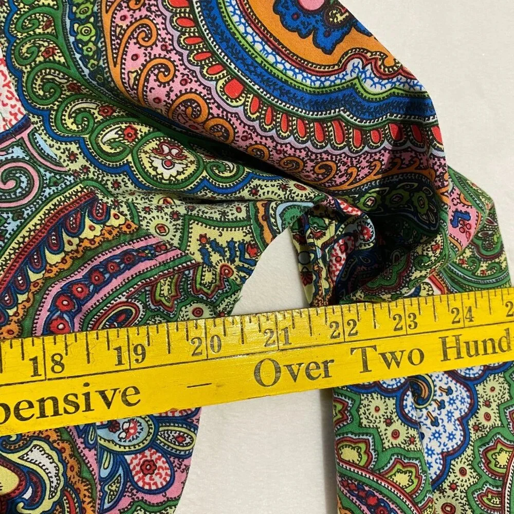 Robert Graham Womens Button-Up Shirt 12 Multicolor Mandala Paisley Flip Cuffs - Picture 5 of 7